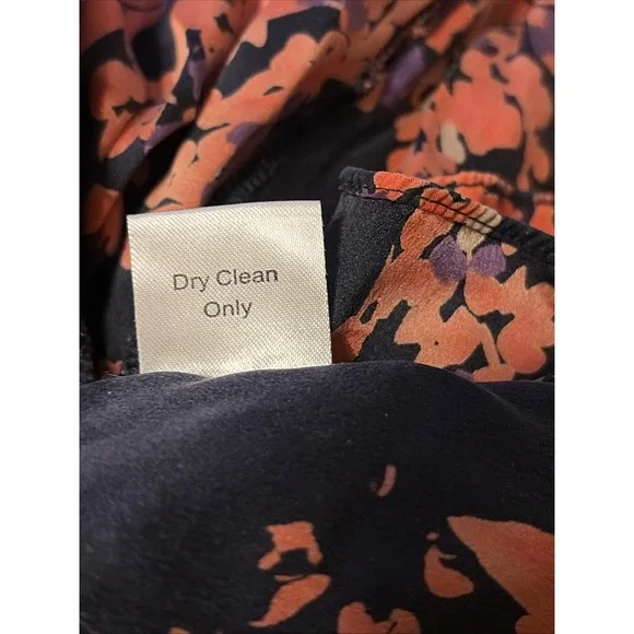 Parker Quilted Empire Dress  Silk Petal Bloom Print Strapless Zip Womens Size L - Picture 7 of 7